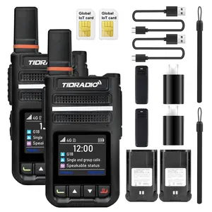 TIDRADIO TD-G18 Global POC Radio with 1 Year SIM Card, 4G LTE Long Range Walkie Talkie 5000 KM, 3000mAh Battery Handheld 2 Way Radio, Clear Signal for Convoy & Camping