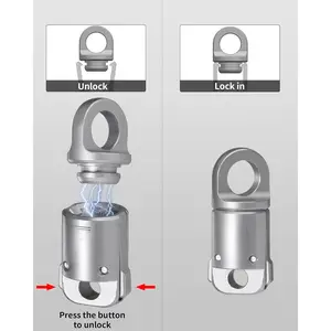 Titanium Quick Release Keychain, Detachable Magnetic Key Holder, 360°Rotatable, 88LB Load Capacity