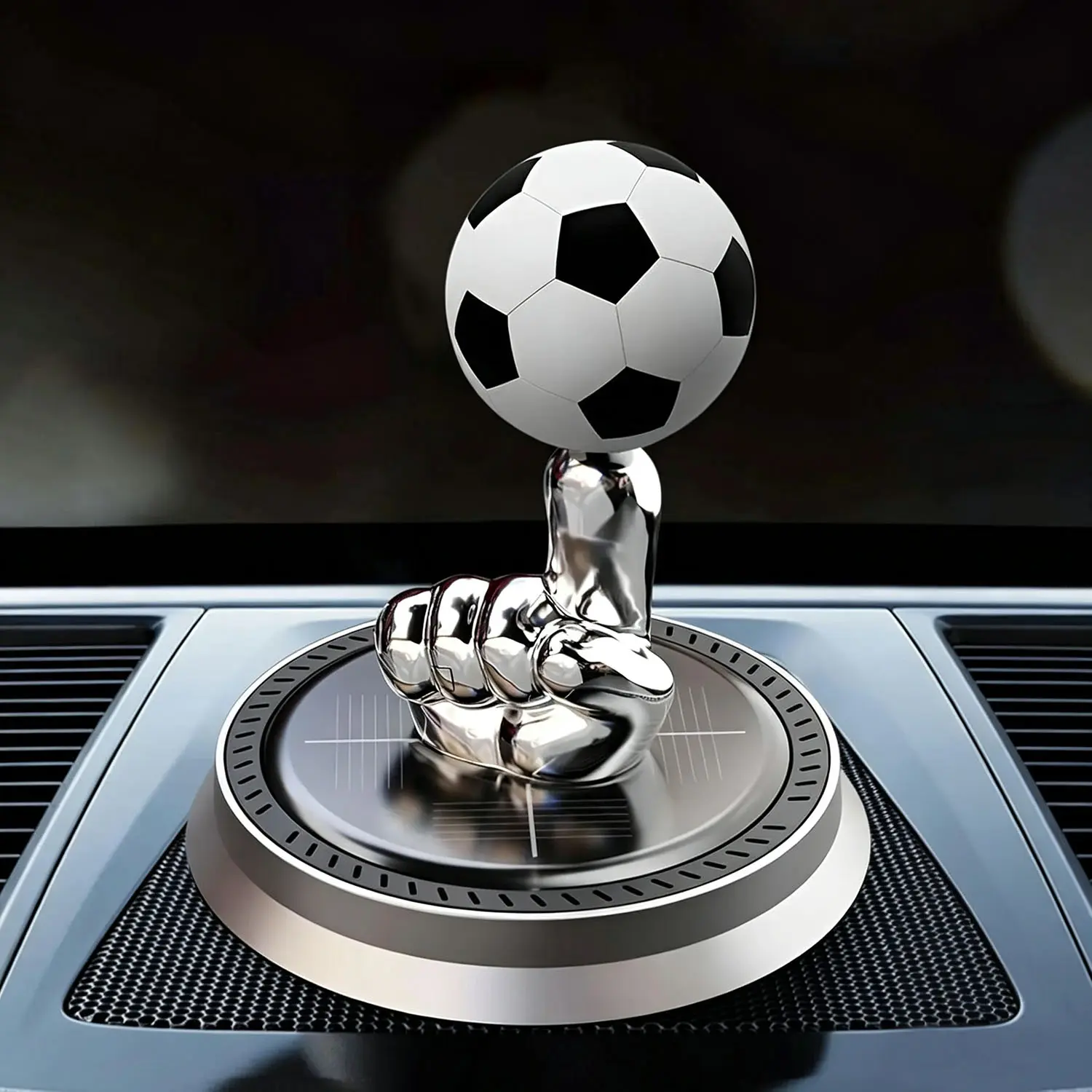 Father's Day Gift Tow Picks Rotating Football Car Air Freshener Solar Floating Planet Stocking Stuffers Car Perfume Aromatherapy Diffuser Car Interior Decoration Accessories Diffuser for Car Office Home Nice Gift summerwins