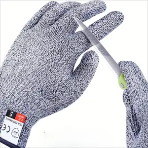 Level 5 Cut-Resistant Kitchen Gloves Protective Work Gloves for Meat Cutting, Wood Carving, and Other Safety Applications