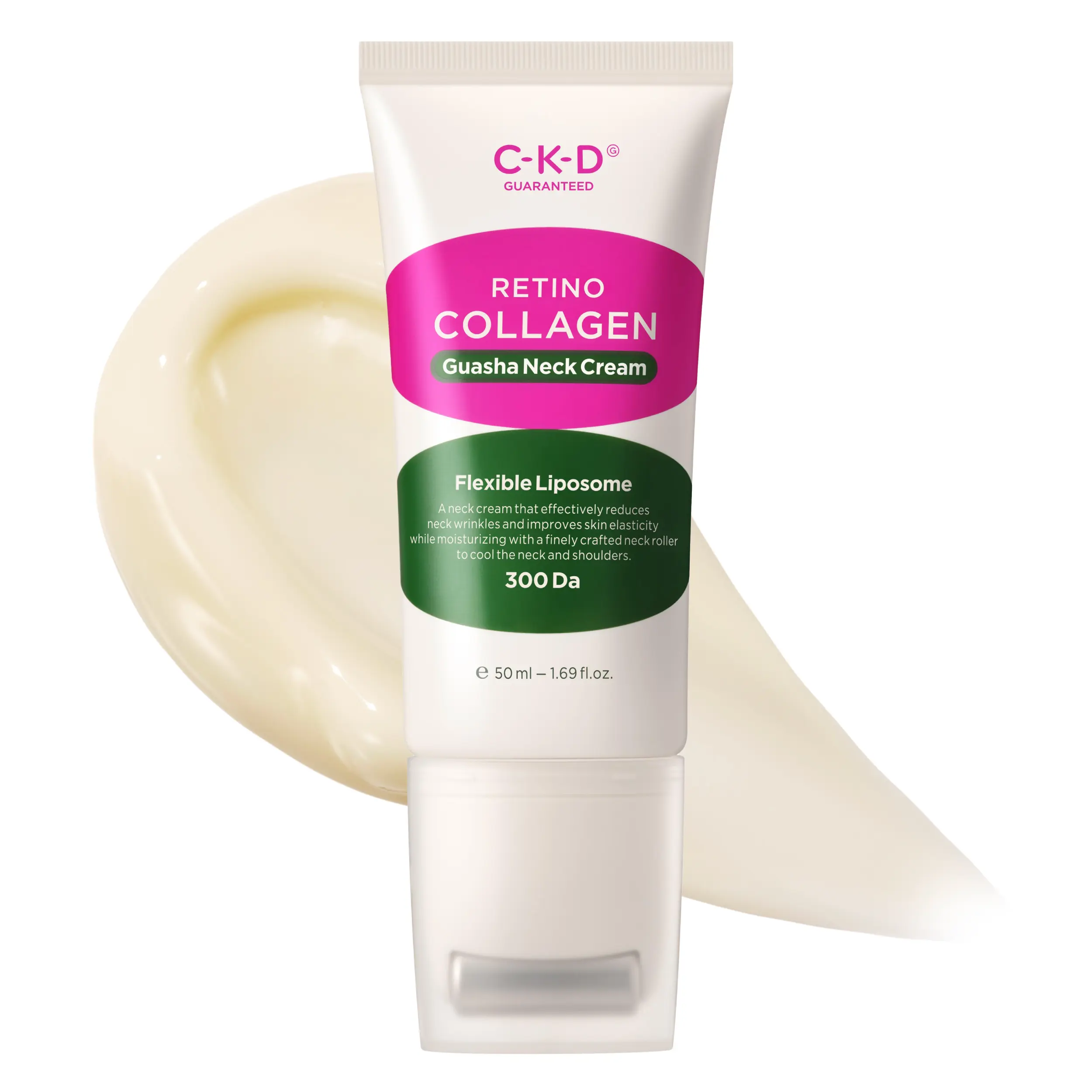 CKDguaranteed Gua Sha Neck Cream (1.69 fl oz) Tighten & Lift Firming Neck Cream with Massage Roller