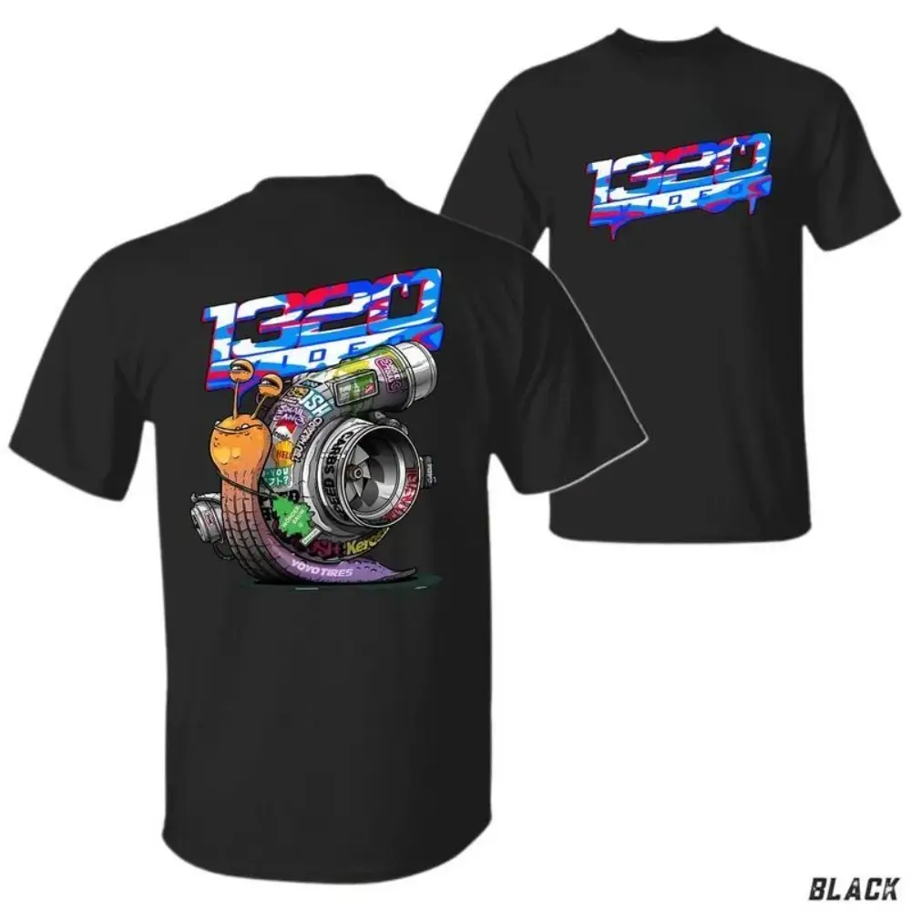 1320 Video Turbo Snail Graphic T-Shirt - Funny Boosted Car Tee for JDM Street Racing Fans, Relaxed Fit Sports Top for Everyday Wear, Graphic Tees, 4Xl