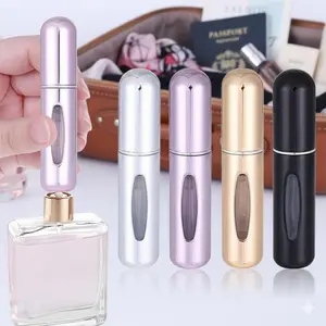 5ml Refillable Mini Perfume Bottle Travel Size Leak-Proof Spray Atomizer Portable Perfume Container for Women Men Friends Lovers Perfect Gift for Travel Flight Refillable Design