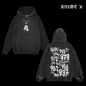[fs] Retro Vintage Limited Haise Sasaki Kaneki Ken Tokyo Ghoul Anime Double Printed Washed Hoodie Unisex Oversize A Ultra-Soft Cotton Sweaters