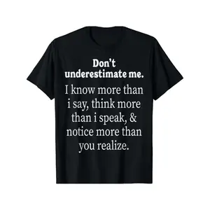 #TikTokShopRestock  Plus Size Don't Underestimate Me T-Shirt - Humorous Adult Gift, Unisex, Funny Quote for Casual Wear