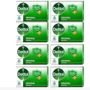 Dettol Anti Bacterial Original Soap 100g - (2 pcs or 4 pcs pr 8 Pcs ) for Bacterial Protection, Promotes Healthy Skin, Reduces Surface Germs, Original Design