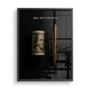 Motivational Money Poster, Inspirational Office Wall Art, Business Success Decor Print