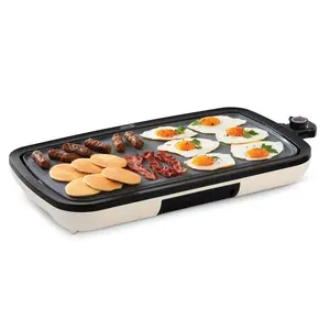 Dash Nonstick Ceramic Electric Flat Top Griddle Cream Dash Nonstick Ceramic Electric Flat Top Griddle Cream