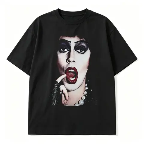 Tim Curry Memorial T-Shirt, Actor Tribute Horror Movie Fan Gift, Frank-N-Furter Rocky Horror Vintage Comic Halloween Fan Tee
