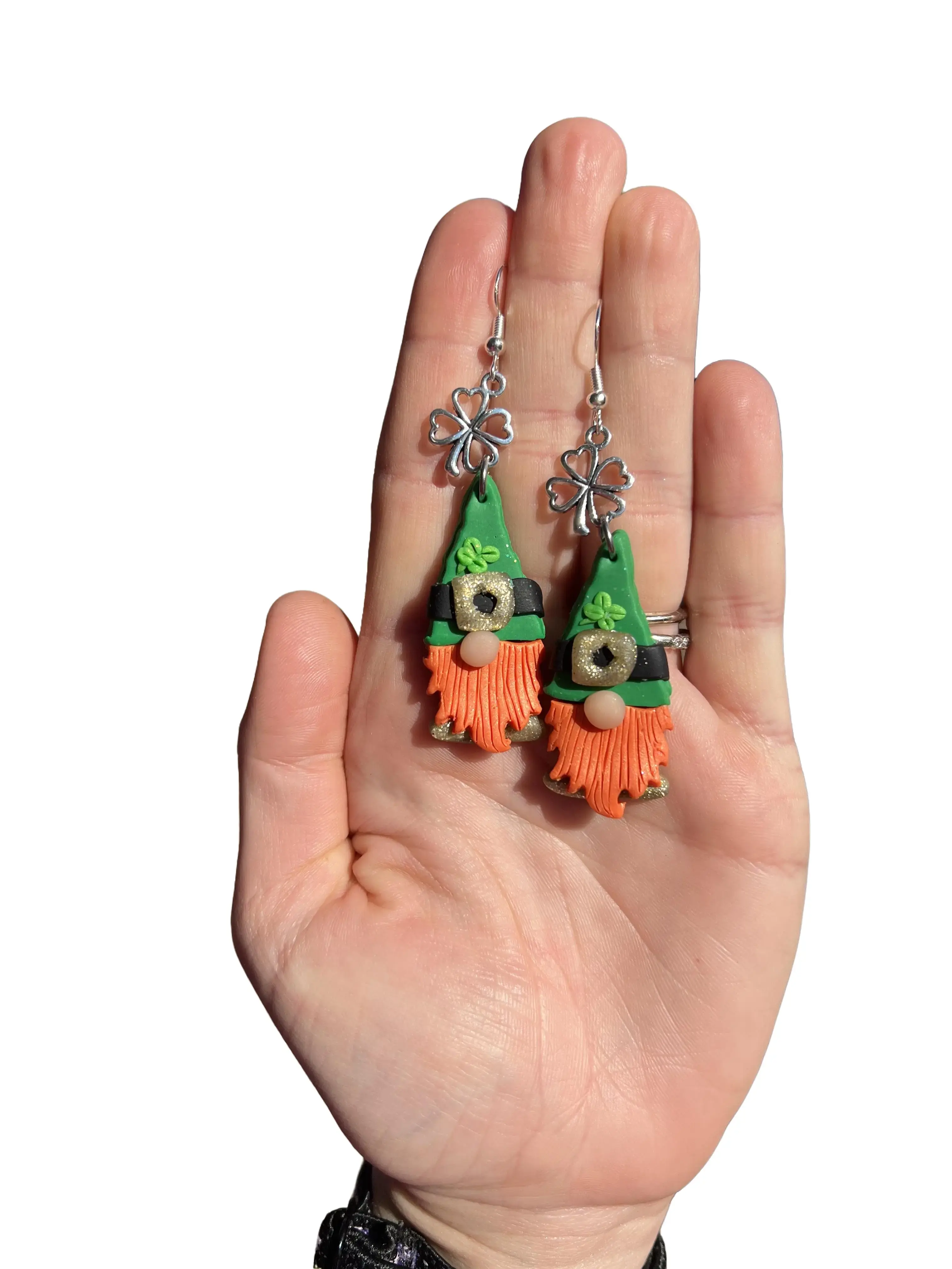 Leprechaun Gnome Earrings, Lucky Earrings