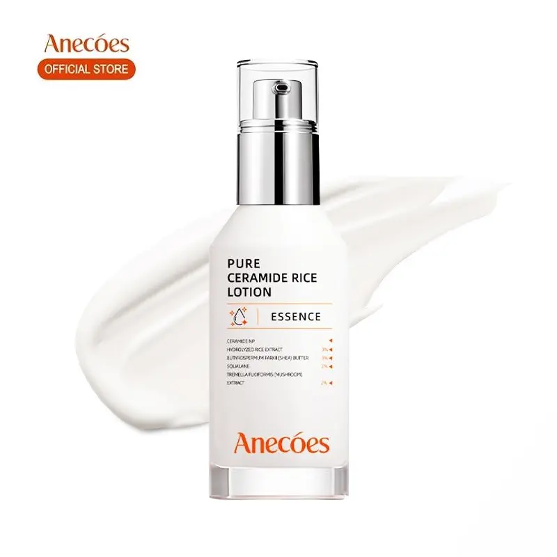 ANECOES Ceramide NP Glass Skin Facial Lotion - Gentle, Hydrating, Moisturizing, Nourishing Lightweight Non-Sticky Moisturizer for Sensitive Skin - Repairs Barrier, Locks Moisture, Boosts Radiant Plumper Glow (1.75 Fl Oz)