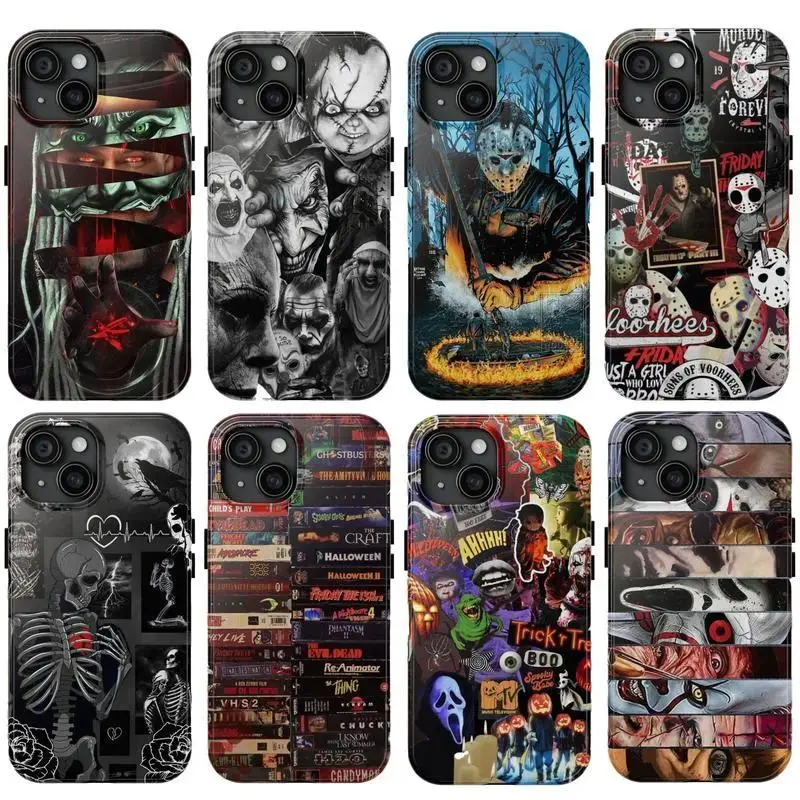 Horror Halloween Phone Case / Halloween Scream Phone Case - Compatible for iPhone17 ProMax /16/15/14/13/12/11 Plus for Samsung phones, suitable for both men and women,