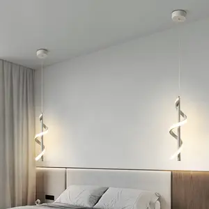 Elegant Bedroom Bedside Pendant Light, Creative Unique TV Background Wall Display Bar Counter Decoration Lighting