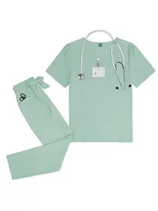 Two Piece Frosted Set for Male Nurses Hospital Beauty Spa Salon Laboratory Work Clothes Nursing Accessories, Uniforms