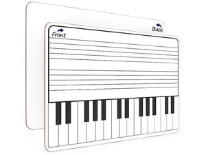 Keyboard Practice Double Sided Whiteboard 11"x14"