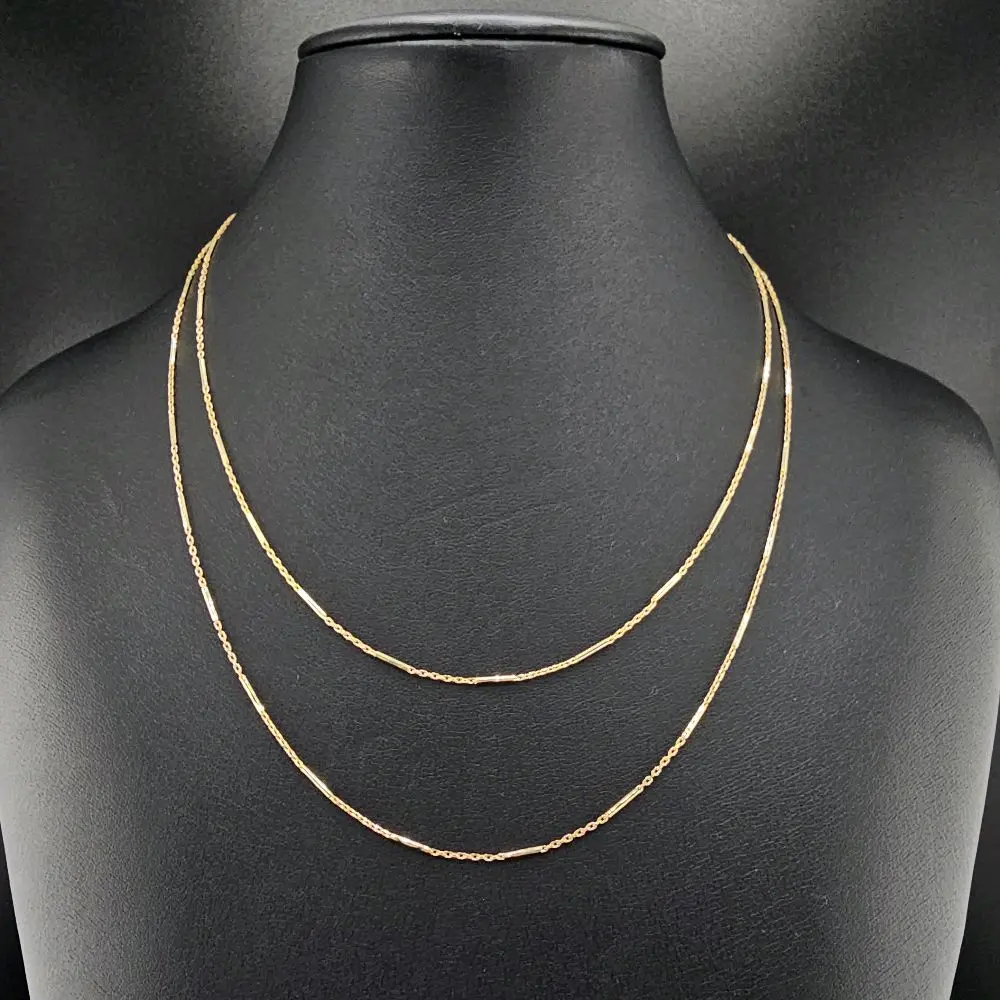 14k Solid Gold Chain, Dainty Minimalist Design for Men and Women, Versatile Daily Wear Jewelry