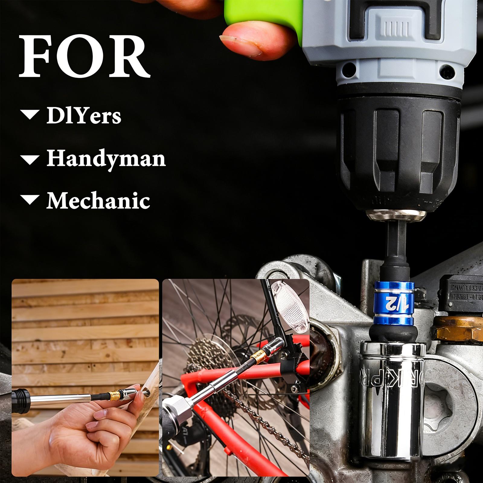 TOOLAZO Impact-Grade Socket Adapter Set (1/4", 3/8", 1/2"): Transform Your Impact Driver into a Heavy-Duty Socket Wrench. Forged from Tough Steel with Color-Coded Rings for Instant Size ID. The Perfect Gift for DIYers and Pros Who Demand Versatility. TOOLAZO Impact-Grade Socket Adapter Set (1/4", 3/8", 1/2"): Transform Your Impact Driver into a Heavy-Duty Socket Wrench. Forged from Tough Steel with Color-Coded Rings for Instant Size ID. The Perfect Gift for DIYers and Pros Who Demand Versatility.