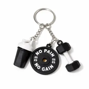 Gym keychain set - dumbbell & shaker
