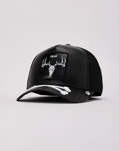 Mens Goorin Bros Leather Bones Trucker Hat
