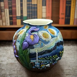 1pc Creative Starry Sky Polyresin Planter, Decorative Balcony Pot for Potted Plants, Artistic Home Decor Accessory