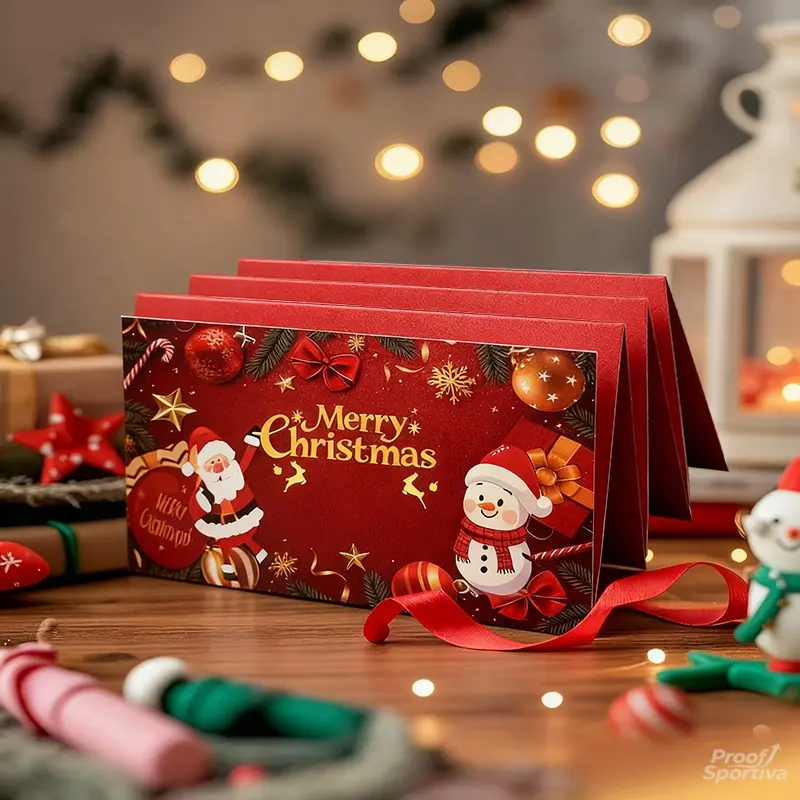 4 Pack Christmas Santa Dollar Folding Red Envelopes Gold Stamping Gift Pack with Ribbon 6 Slot DIY Holiday Cash Envelopes for Party and Festive Decorations,Money Christmas Cards with Envelopes,Surprise Christmas Gifts,Birthday Gifts Xmas Party Supplies