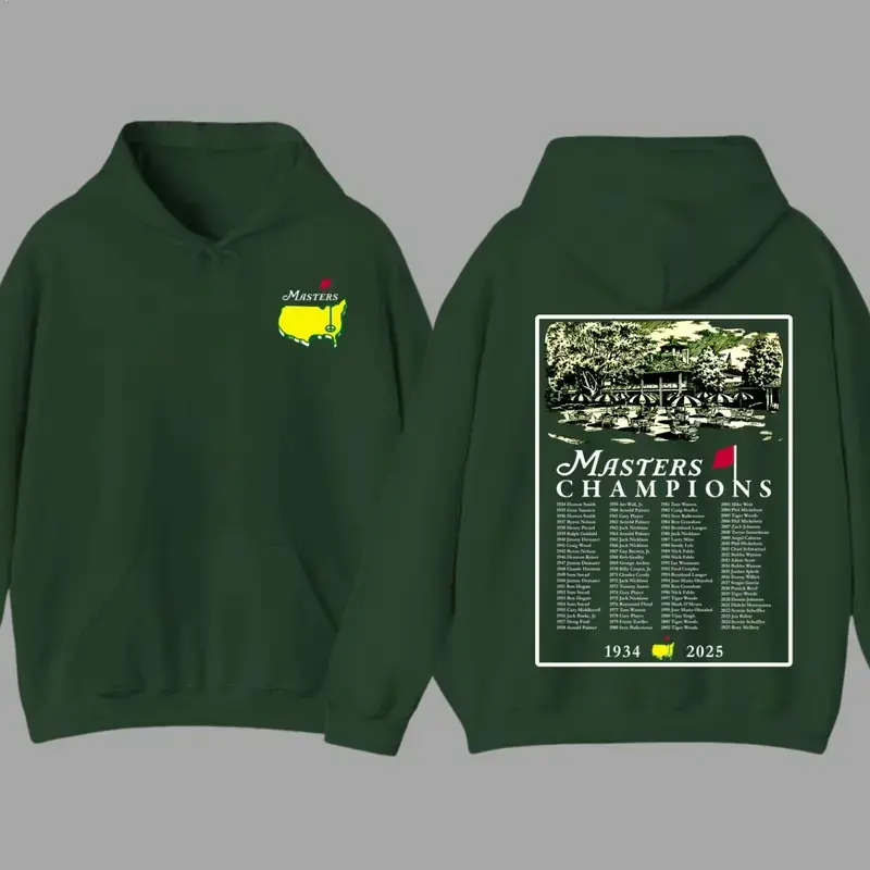 2025 Masters Tournament Augusta 91 Years Hoodie, Golf Tournament, The Masters Golf Cup 2 Sided Hoodie, Golf Gifts For Men