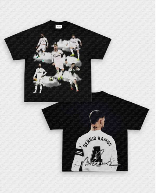 Sergio Ramos Tee, Graphic Sport T-shirt, Vintage Soccer Player Shirt ,Playoffs,Y2k , Soccer Apparel , Gift For Soccer Fans, Gift For him