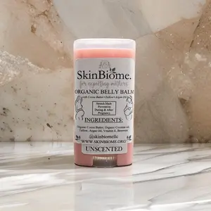 SkinBiome Organic Belly Balm for Stretch Marks During or After Pregnancy - 100% Organic Ingredients, Safe for Sensitive Skin, 0.5 fl oz