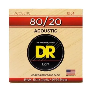DR Strings Hi-Beam 80/20 Bronze Acoustic Guitar Strings 12-54