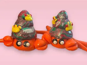 Healing Comes From Me Cinco De Mayo 2024 Misfit Hermit Crab Polymer Clay Handmade Sculpture Mini Figurines Desk Pet CrabCon Home Decor Ornaments Standing Ceramic Round Room Gift Set Set