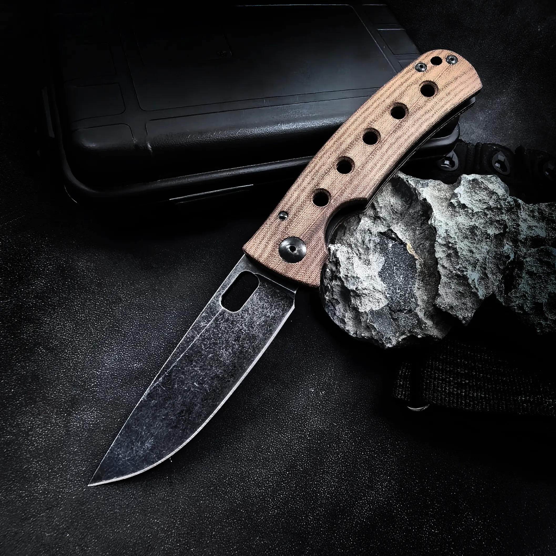 Tactical Folding Pocket Knife for Men and Adults, Sharp Blade Survival Tool with Ergonomic Handle for Fighting, Peeling, and Carving, Easy for Pocket Carry, Whittling, Compact, Nylon Handle, Multi-Use Tool