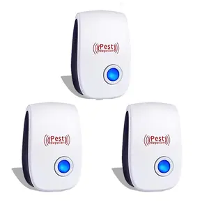 Christmas Gift Ultrasonic Pest Repeller 3-Pack Safe Non-Toxic Insect Mice Repellent for House Kitchen Garage Yard Pet Friendly Protection Against Cockroaches Spiders Ants Mosquitoes