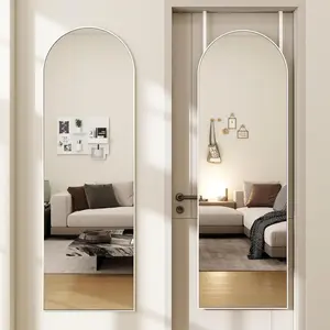 Door mirror arched full length mirror over the door 14x 48 hanging mirror wall mirror full body mirror white