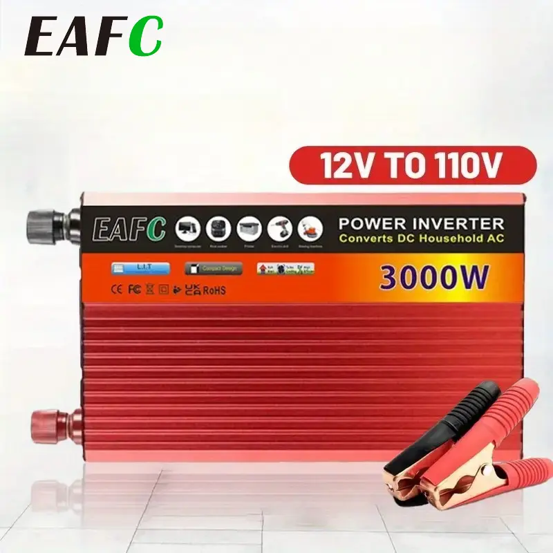 EAFC 3000W Peak/1500W Continuous Portable Power Inverter - Heavy 