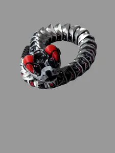 Robotic Articulated Snake – Flexible 3D Printed Fidget Toy – Realistic Poseable Serpent – Desk Toy Gift for Reptile Lovers