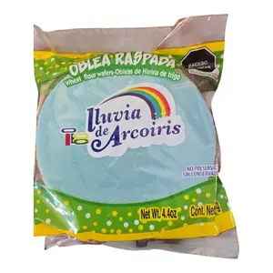 Arcoiris Oblea Raspada Wheat Flour Wafers 4.4 oz 9 Pieces No Preservatives Traditional Mexican Treat