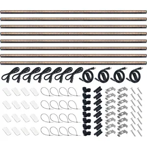 Barrina T5 Grow Lights with Black Cover, 4FT 160W (8 X 20W) with Magnetic Design, Full Spectrum, Plug and Play, Linkable, Yellow, 8 Packs