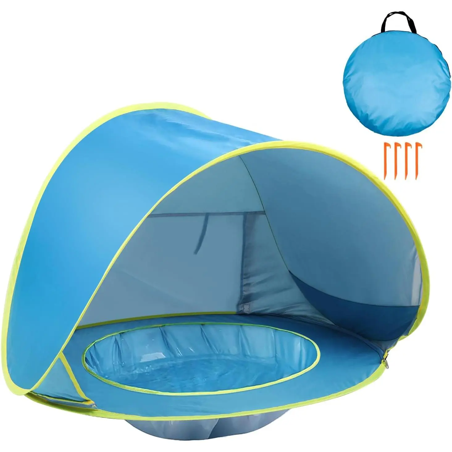Beach Tent and Pool Combo Foldable Portable Sun Shelter with UV Protection for Beach Backyard Travel Camping