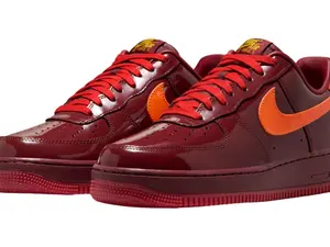 Nike Air Force 1 Low Patent Leather Team Red Safety Orange IO4489-601 Men’s Shoes NEW