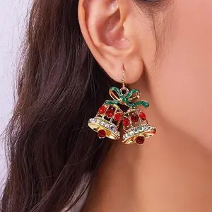 Womens Christmas Earrings Xmas Bow Earrings Drop Dangle Earring for Women Studs Earrings Christmas Gifts