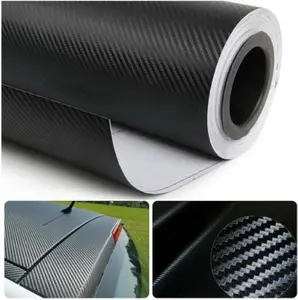 Summer Gift 3D Black Carbon Fiber Film Twill Weave Vinyl Sheet Roll Wrap DIY Decals (12" X 60" / 1FT X 5FT) Visit the   Store