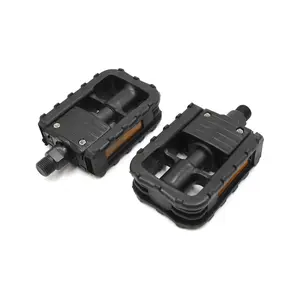 Black Aluminum Alloy Mountain Bike Bicycle Non-slip Folding Platform Pedals Pair