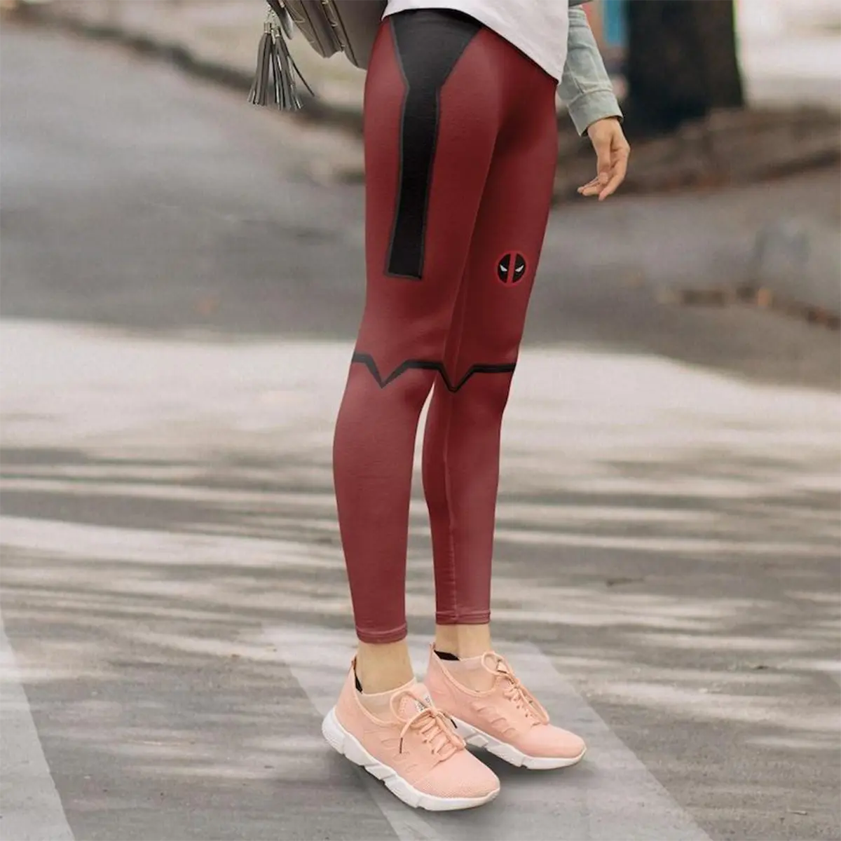 Halloween Costume, Deadpo0l Leggings For Women, Superhero Cosplay Costume, Deadpol Outfit For Her, Gift For Wife