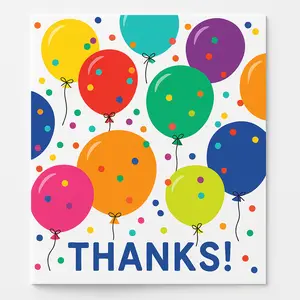 Colorful Balloon Thank You Card