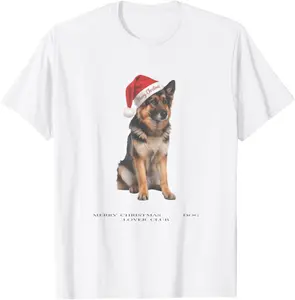 German Shepherd Christmas Dog Vintage T-Shirt