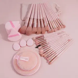 Makeup Tool Kit,1 Set Including 30pcs Makeup Brush, 1 Large Puff, 1 Small Puff, 5 Cushion Powder Puff, 3 Mini Finger Cushion Puff Makeup Tool, Makeup Puffs