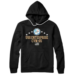 Personalized USS Enterprise CVN-65 Pullover Hoodie
