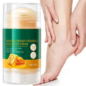 30g Honey Hand & Foot Care Cream Stick, Hydrating Hand & Foot Moisturizer for Rough and Cracked Skin, Daily Skin Care for Hands, Elbows and Feet, Foot Dead Skin Remover, Moisturizing, Foot Care Product