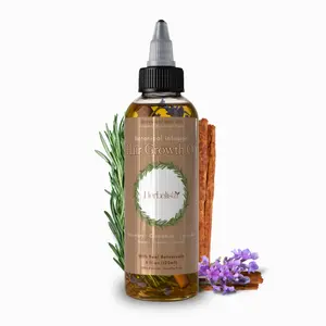 New VIRAL Herbalista Artisanal Botanical Hair Growth Oil – 4 oz (120ml) | Rosemary · Cinnamon · Lavander · Vitamin E + More Botanicals - Romero, Canela, Lavanda, Vitamina E, Aceite Natural, Crecimiento del Cabello