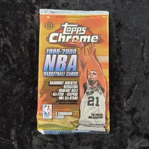 One Pack of 1999-2000 Topps Chrome NBA Basketball Trading Cards